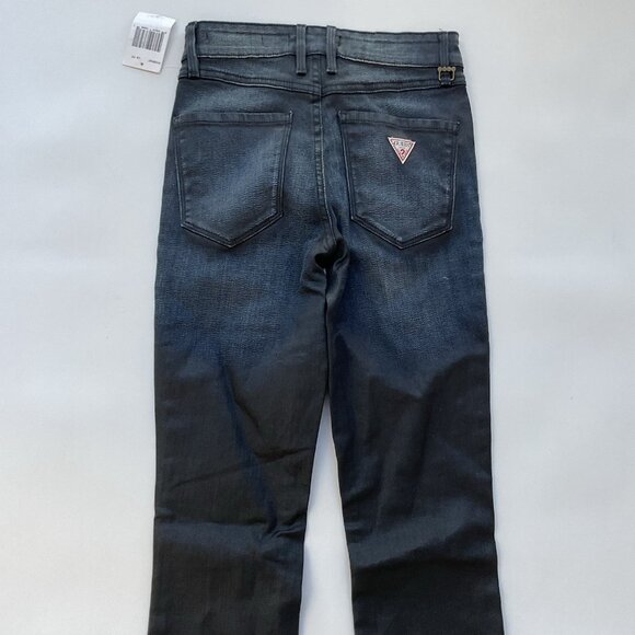 Guess Women’s 1981 High Rise Skinny Jeans Dark Blue Coated Finish Size 24 - Picture 10 of 12